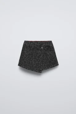 Niños ZARA 1½ - 6 Años·Jeans / Denim|1½ - 6 Años·Faldas / Bermudas<FALDA BERMUDA PAREO ANIMAL PRINT