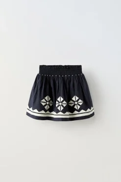 Niños ZARA 6 - 14 Años·Faldas / Bermudas|6 - 14 Años·Total Look<FALDA BORDADOS