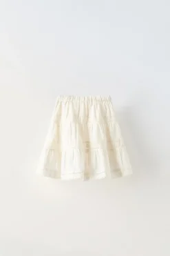 Niños ZARA 1½ - 6 Años·Faldas / Bermudas<FALDA BORDADOS PERFORADOS