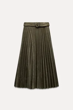 Best FALDA MIDI PLISADA EFECTO ANTE Mujer Faldas / Shorts