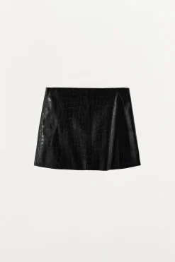 New FALDA MINI PIEL GRABADO Mujer Faldas / Shorts|Lenceria
