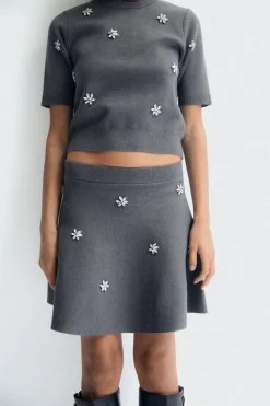 Clearance FALDA MINI PUNTO JOYAS Mujer Cárdigan / Jerséis|Punto
