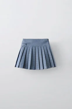 Niños ZARA 6 - 14 Años·Faldas / Bermudas<FALDA TABLAS CUADROS
