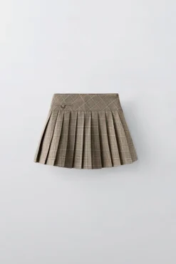 Niños ZARA 6 - 14 Años·Faldas / Bermudas<FALDA TABLAS CUADROS