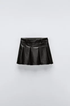 Niños ZARA 6 - 14 Años·Faldas / Bermudas<FALDA TABLAS EFECTO PIEL