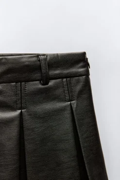 Niños ZARA 6 - 14 Años·Faldas / Bermudas<FALDA TABLAS EFECTO PIEL