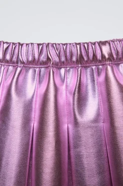 Niños ZARA 1½ - 6 Años·Faldas / Bermudas<FALDA TABLAS EFECTO PIEL METALIZADA