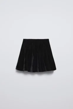 Niños ZARA 6 - 14 Años·Faldas / Bermudas<FALDA TERCIOPELO ABALORIOS