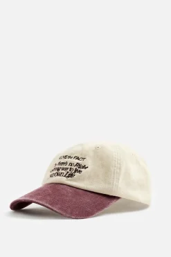Outlet GORRA TEXTO BORDADO Hombre Accesorios