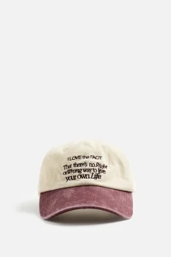 Outlet GORRA TEXTO BORDADO Hombre Accesorios
