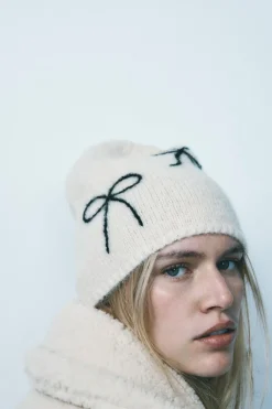 Clearance GORRO BEANIE PUNTO GRUESO LAZOS Mujer Accesorios / Bisuteria