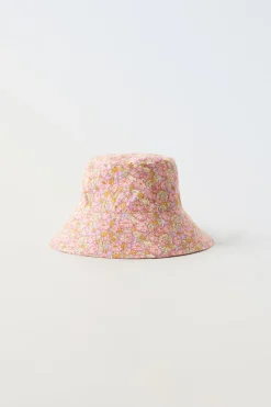 Niños ZARA 1½ - 6 Años·Accesorios|Accesorios / Zapatos / 0 - 14 Años<GORRO BOB FLORES TIRAS