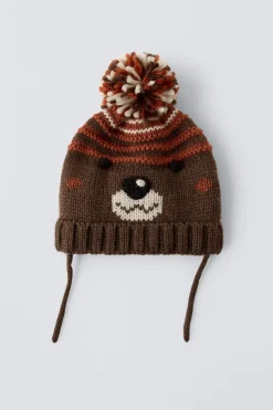 Niños ZARA 1½ - 6 Años·Accesorios|1½ - 6 Años·Accesorios<GORRO PUNTO OSO