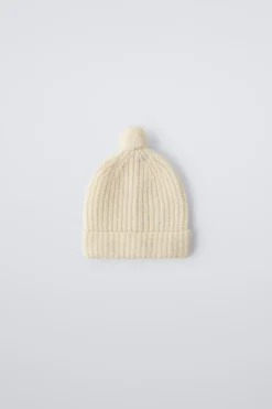Niños ZARA 6 - 18 Meses·Punto|6 - 18 Meses·Accesorios / Calcetines<GORRO PUNTO POMPÓN