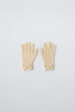 Niños ZARA 6 - 14 Años·Accesorios|Accesorios / Zapatos / 0 - 14 Años<GUANTES PUNTO PERLAS