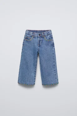Niños ZARA 1½ - 6 Años·Jeans / Denim|6 - 18 Meses·Pantalones / Leggings<JEANS RECTO BORDADOS