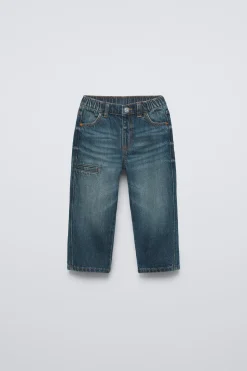 Niños ZARA 1½ - 6 Años·Jeans / Denim|6 - 18 Meses·Pantalones / Leggings<JEANS STRAIGHT EFECTO DESGASTADO