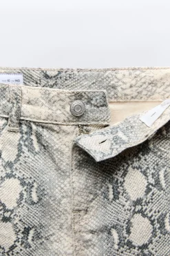 Niños ZARA 6 - 14 Años·Pantalones|6 - 14 Años·Jeans<JEANS STRAIGHT SNAKE PRINT