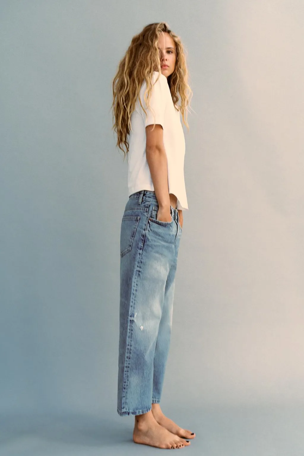 Clearance JEANS TRF RELAXED TIRO MEDIO Mujer Jeans