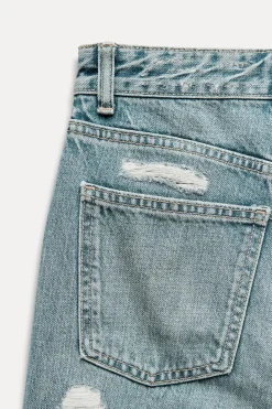 Best JEANS TRF WIDE LEG TIRO ALTO FULL LENGTH ROTOS Mujer Jeans
