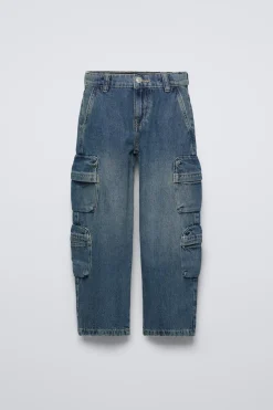 Niños ZARA 6 - 14 Años·Jeans<JEANS WIDE FIT CARGO