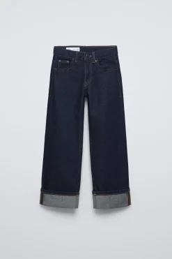 Niños ZARA 6 - 14 Años·Jeans<JEANS WIDE LEG BAJO VUELTA