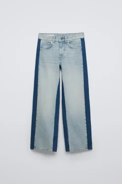 Niños ZARA 6 - 14 Años·Jeans<JEANS WIDE LEG BANDA LATERAL