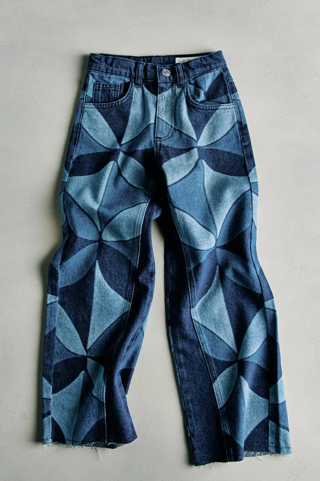 Niños ZARA 6 - 14 Años·Jeans|6 - 14 Años·Total Look<JEANS WIDE LEG ESTAMPADO GEOMÉTRICO - SEA NY