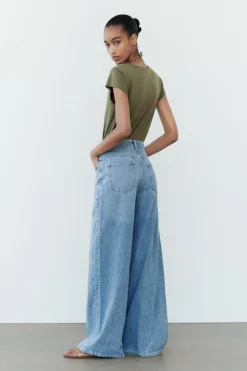 Sale JEANS Z1975 WIDE LEG TIRO MEDIO LONG LENGTH Mujer Jeans
