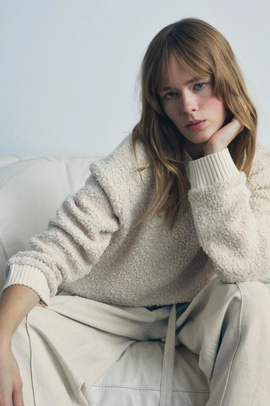 Best JERSEY BOUCLÉ RIB Mujer Cárdigan / Jerséis|Punto