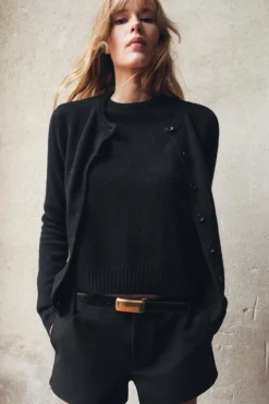 Best JERSEY BÁSICO 100% LANA Mujer Cárdigan / Jerséis|Punto