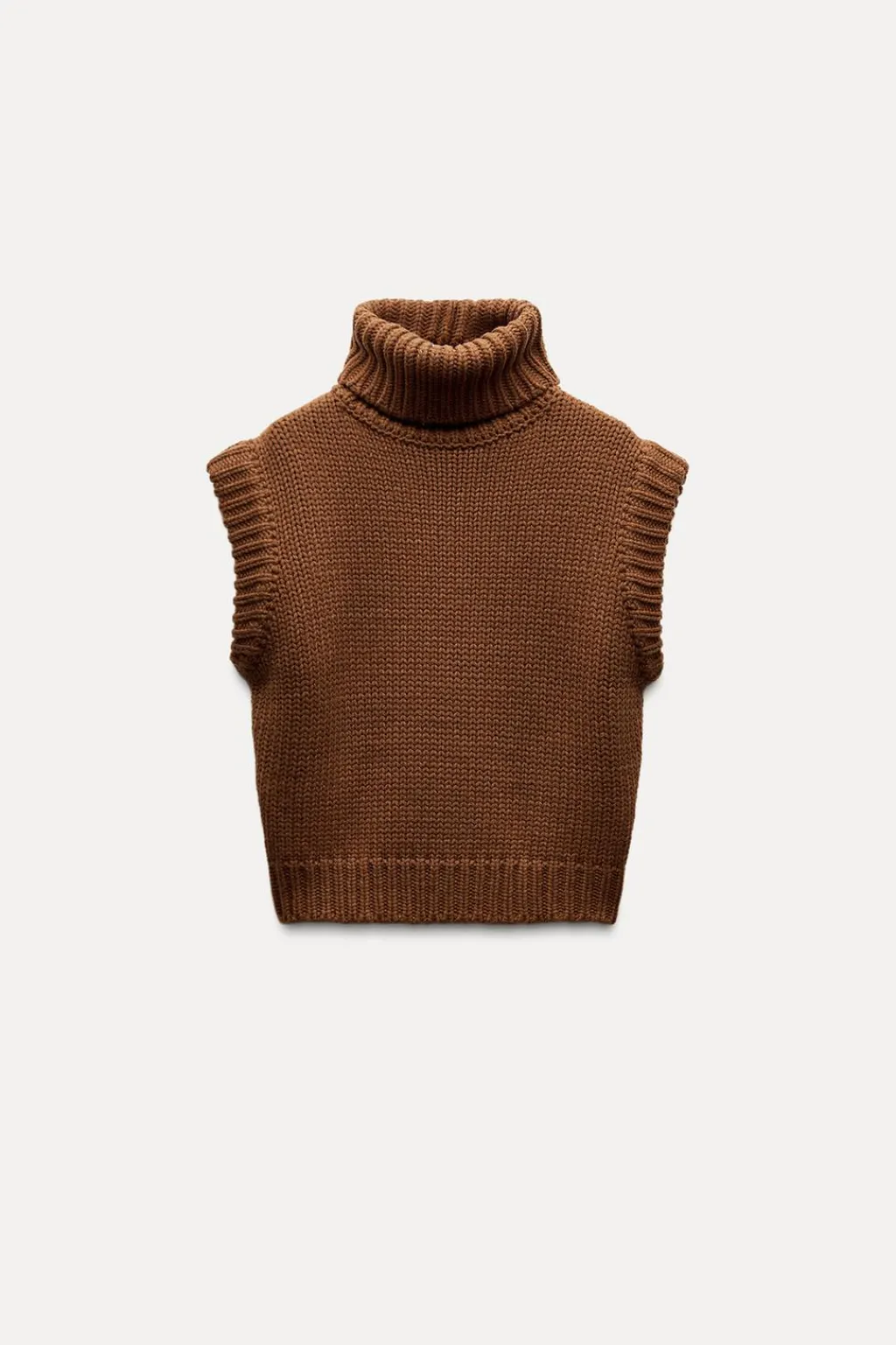 Best JERSEY CHALECO PUNTO LISO CUELLO SUBIDO Mujer Cárdigan / Jerséis|Punto