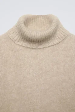 Niños ZARA 6 - 14 Años·Punto<JERSEY CUELLO VUELTO CON LANA Y CASHMERE