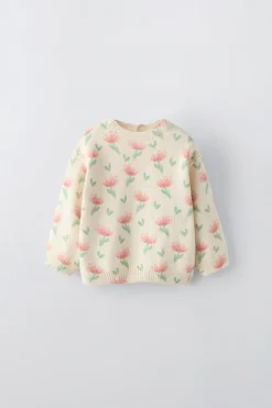 Niños ZARA 6 - 18 Meses·Punto<JERSEY ESTAMPADO FLORES