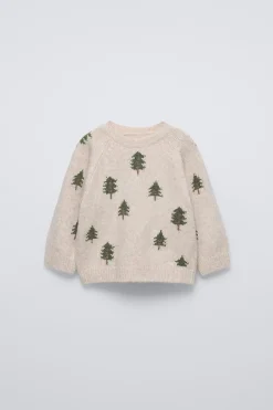 Niños ZARA 6 - 18 Meses·Punto<JERSEY PUNTO ARBOLITOS