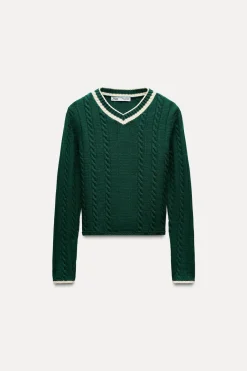 Sale JERSEY PUNTO CABLES Mujer Cárdigan / Jerséis|Punto