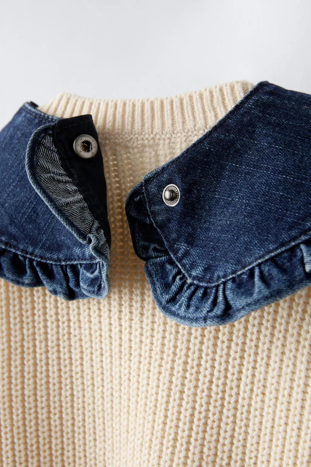Niños ZARA 1½ - 6 Años·Punto|1½ - 6 Años·Jeans / Denim<JERSEY PUNTO CUELLO COMBINADO