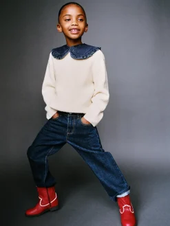 Niños ZARA 1½ - 6 Años·Punto|1½ - 6 Años·Jeans / Denim<JERSEY PUNTO CUELLO COMBINADO