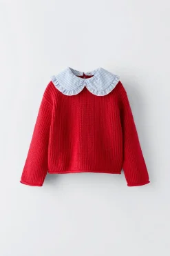 Niños ZARA 1½ - 6 Años·Punto|6 - 18 Meses·Punto<JERSEY PUNTO CUELLO DESMONTABLE