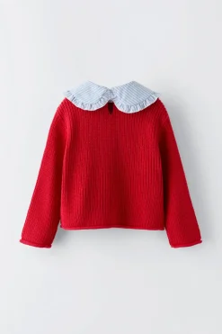 Niños ZARA 1½ - 6 Años·Punto|6 - 18 Meses·Punto<JERSEY PUNTO CUELLO DESMONTABLE