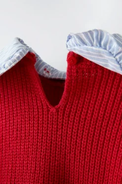 Niños ZARA 1½ - 6 Años·Punto|6 - 18 Meses·Punto<JERSEY PUNTO CUELLO DESMONTABLE