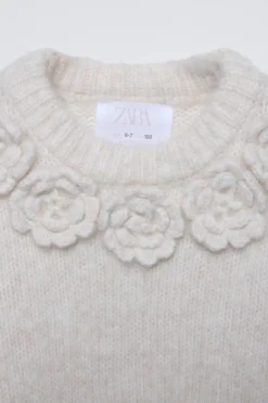 Niños ZARA 6 - 14 Años·Punto<JERSEY PUNTO FLORES