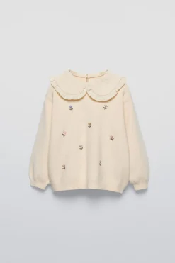 Niños ZARA 1½ - 6 Años·Punto|1½ - 6 Años·Total Look<JERSEY PUNTO FLORES BORDADAS