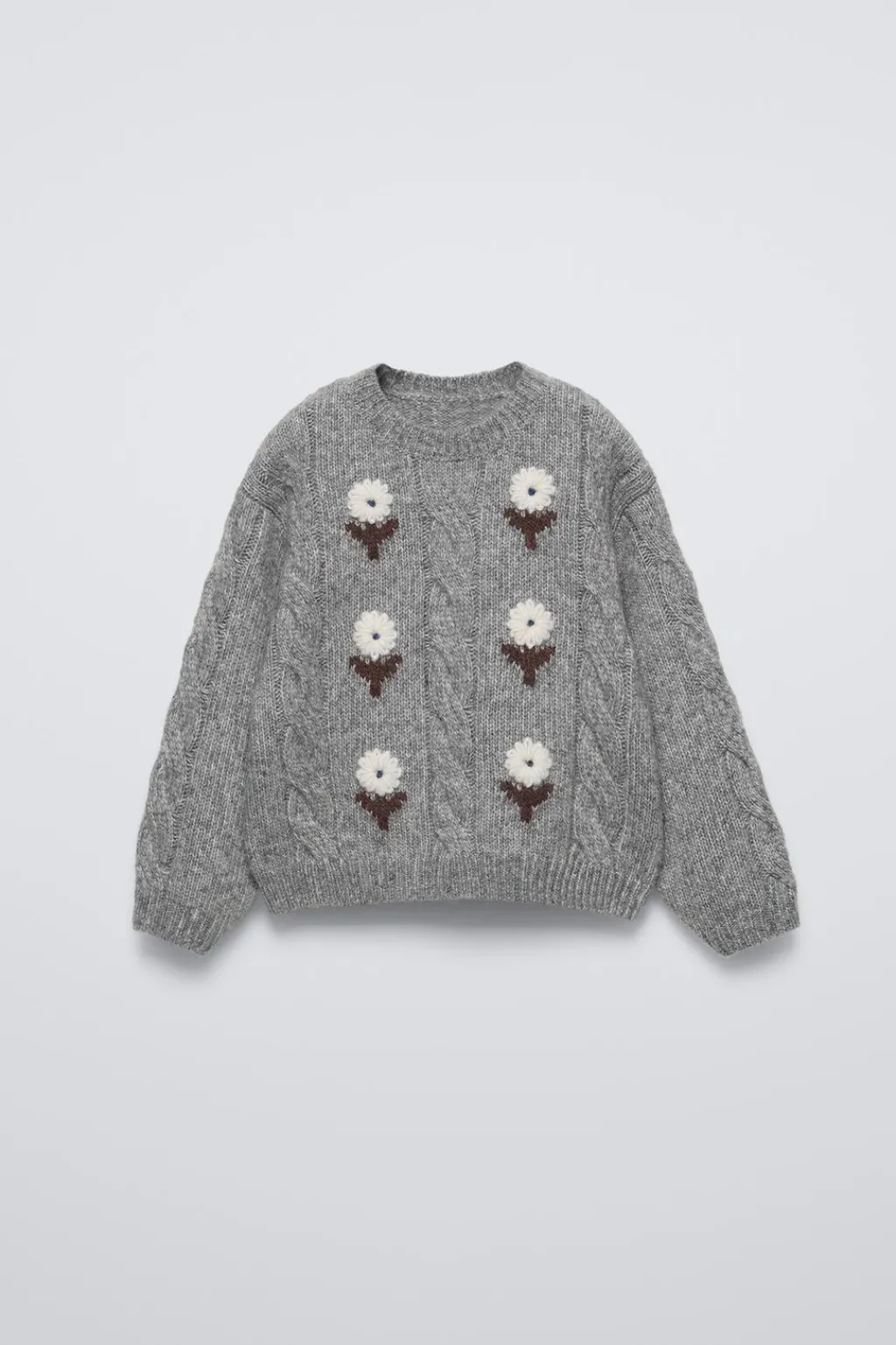 Niños ZARA 1½ - 6 Años·Punto|6 - 18 Meses·Punto<JERSEY PUNTO FLORES BORDADAS