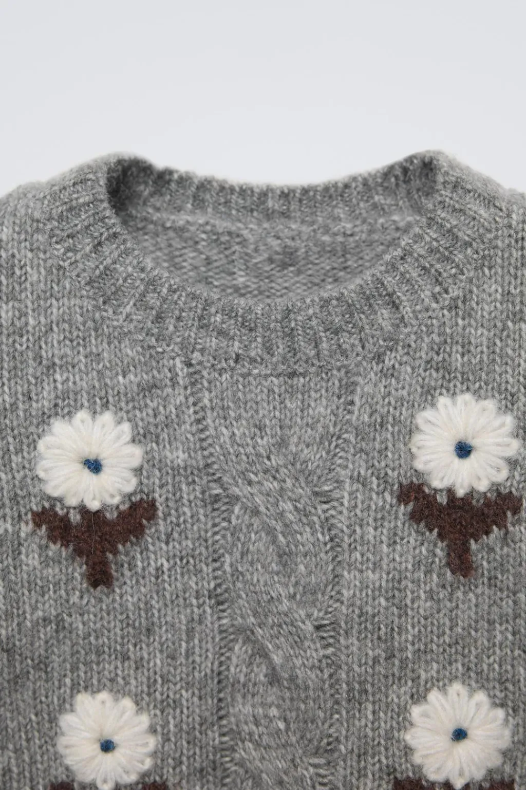 Niños ZARA 1½ - 6 Años·Punto|6 - 18 Meses·Punto<JERSEY PUNTO FLORES BORDADAS