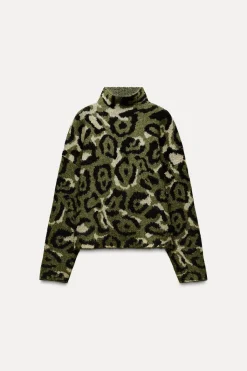 Sale JERSEY PUNTO JACQUARD ANIMAL Mujer Cárdigan / Jerséis|Punto