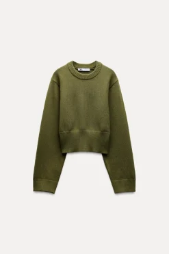 Sale JERSEY PUNTO LISO MANGA ANCHA Mujer Cárdigan / Jerséis|Punto