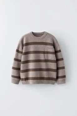 Niños ZARA 1½ - 6 Años·Punto|1½ - 6 Años·Punto<JERSEY PUNTO RAYAS BOLSILLO