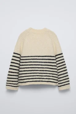 Niños ZARA 6 - 14 Años·Punto<JERSEY PUNTO RAYAS BORDADO