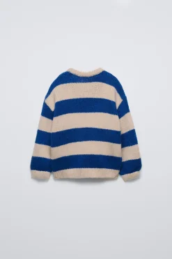 Niños ZARA 1½ - 6 Años·Punto|1½ - 6 Años·Punto<JERSEY PUNTO RAYAS TEXTO BORDADO